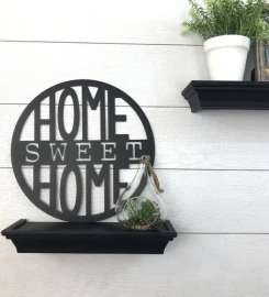 Home Sweet Metal Sign Wall Decor, Metal Sign Outdoor, Home Decoration, Home Gift