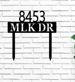 Lawn Address Metal Sign, Custom Address Sign, Custom Text Metal Sign, Art, Wall Decor