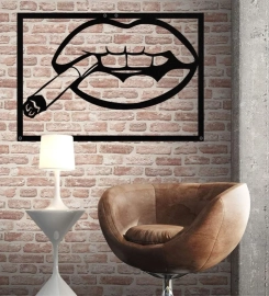 Lips Minimalist Wall Art, Metal Wall Decor, Metal Wall Hangings, Home