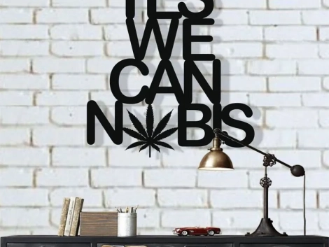 Metal Wall Decor, Cannabis Decor, Metal Wall Art, Home Living