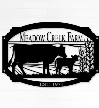 The Farm Life And Agriculture Personalized Name, Metal Art Wall Decor, Cut Wall Hanging