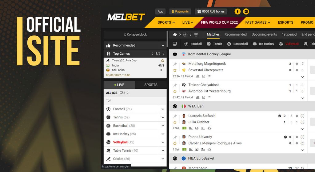 Melbet - Official Internet Site for Sports Betting in India with 300% Bonus